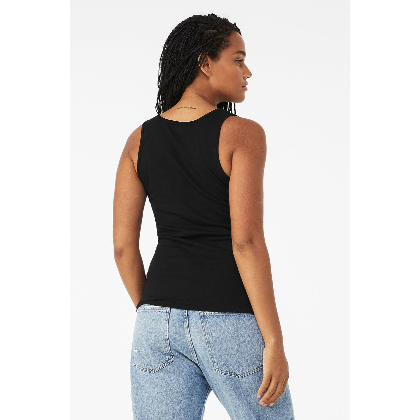 Tank Top  Black Ribbed  Bella 100% Cotton Size  XLarge