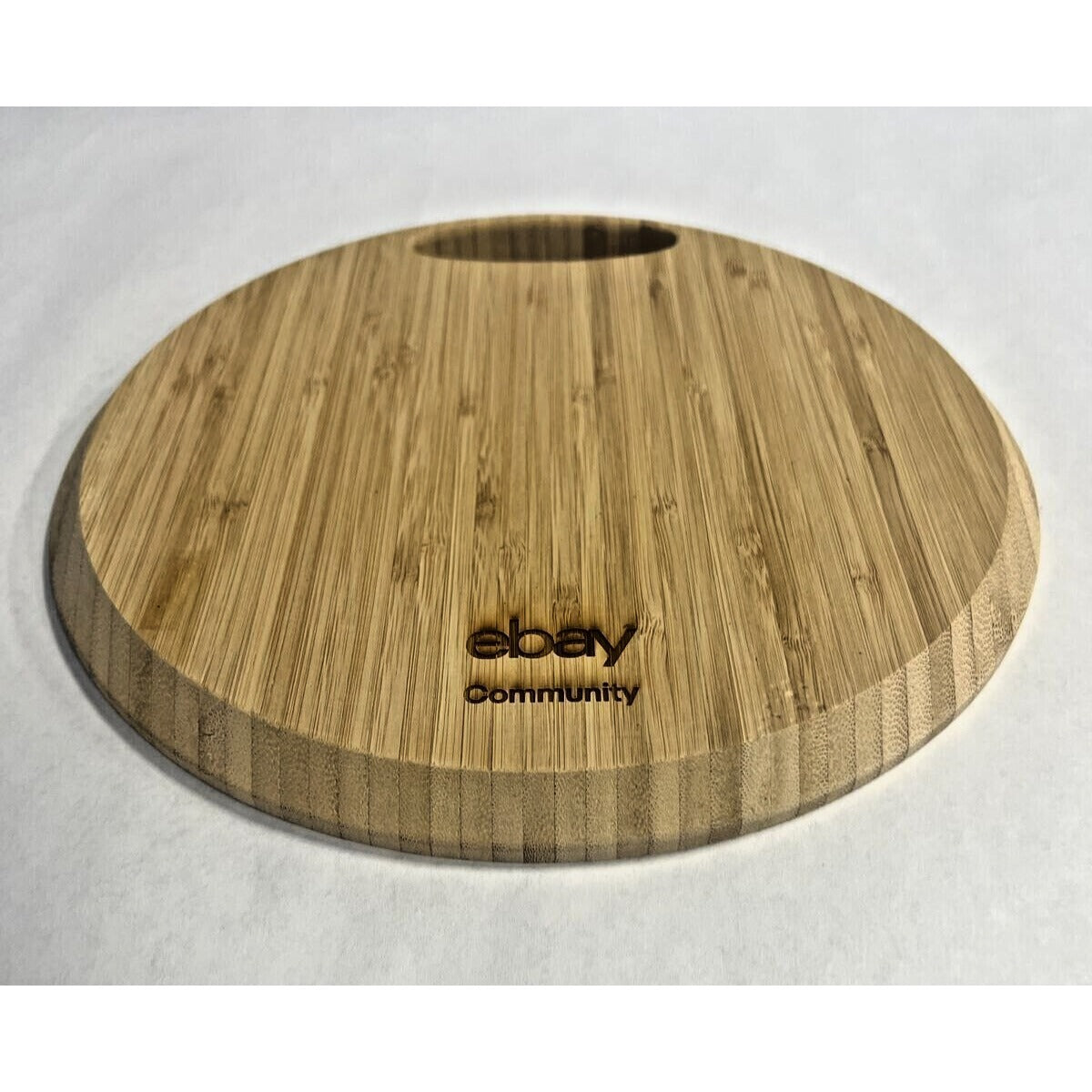 eBay Community Bamboo Charcuterie Cutting Board with Handle 8" round