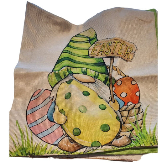 Easter Pillow Covers Set of 4 Canvas With Zipper 18" Square