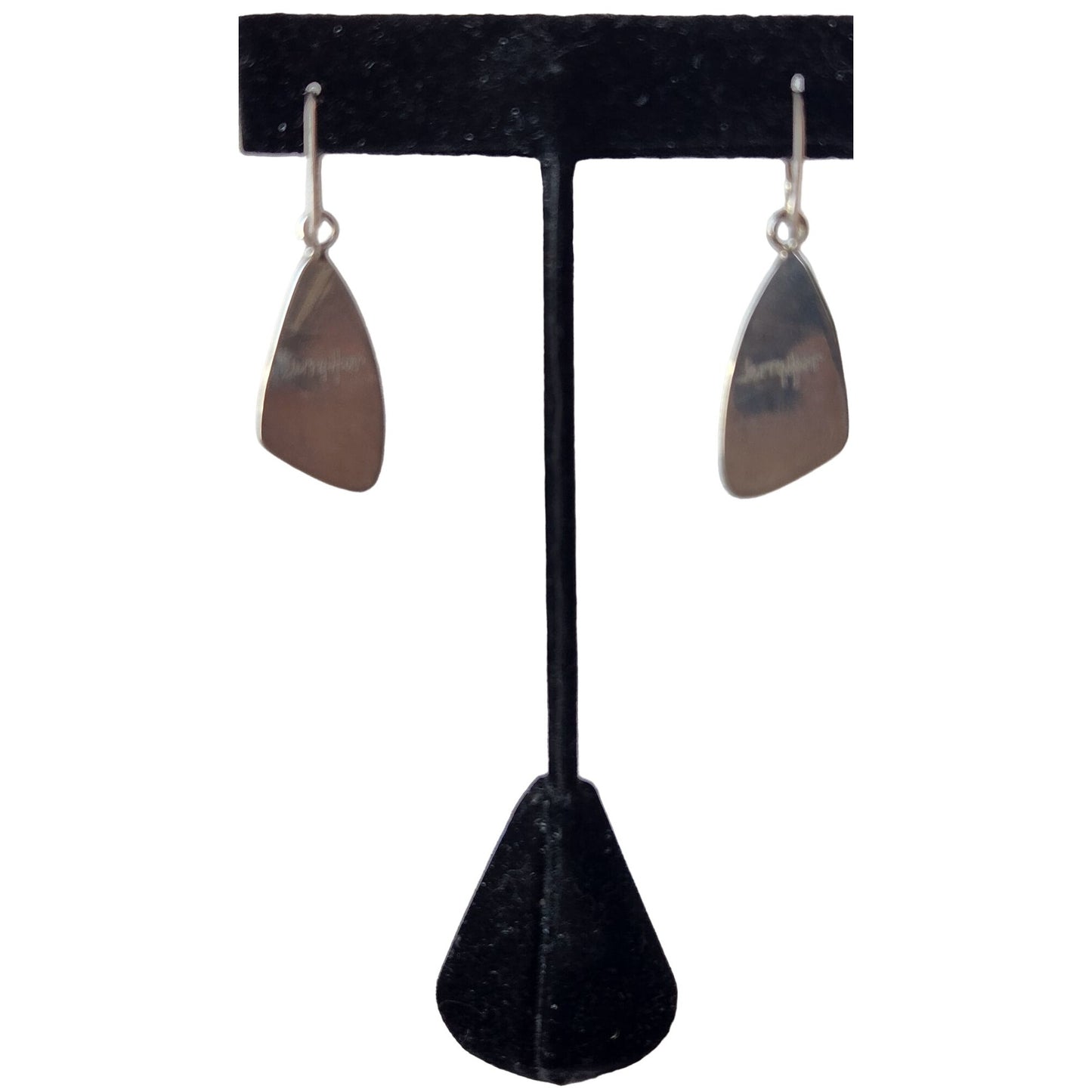 Earrings 925 Silver and Palmwood Silver Hooks Handmade One of a kind Jerry Harr