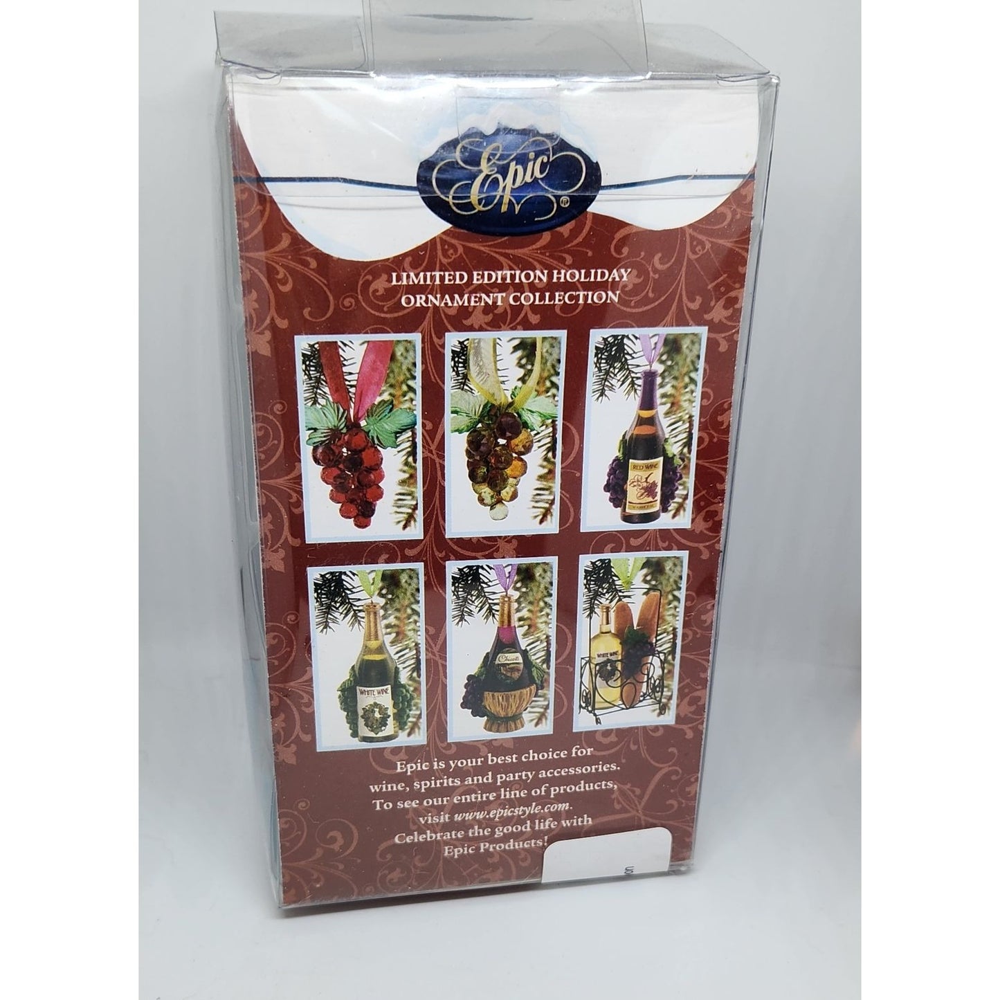 Ornament Christmas  Red Wine Bottle  4 1/2" Tall Epic Hanging