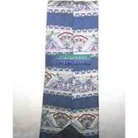 Tie Blue Red Silver Silk Neck Tie Claybrooke Brand  57  1/2 " Long  3 1/2" Wide