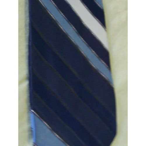 Tie  New Designer Collection By Regal Neck Tie Blue Silver Stripes Vintage