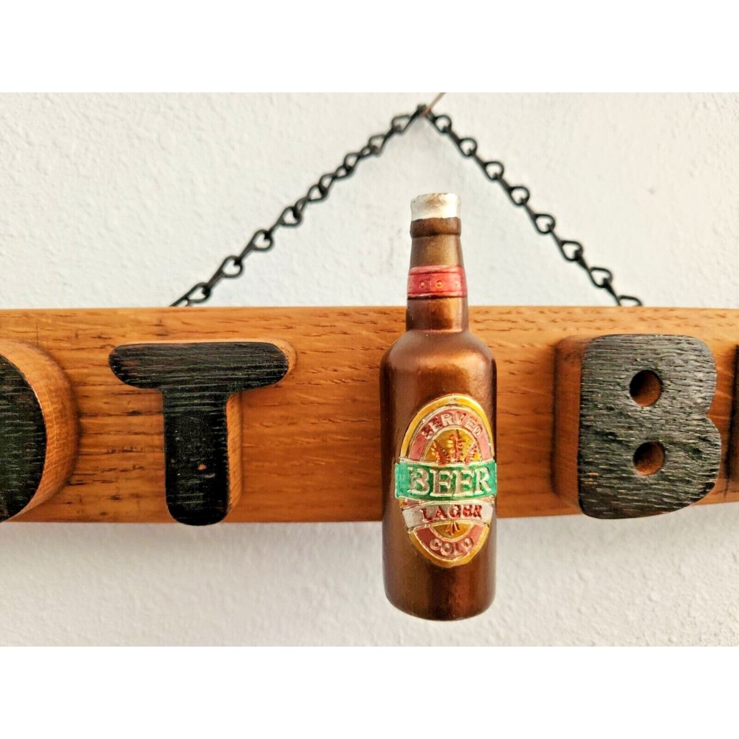 Wood Sign Wine Stave says " Got Beer  ", Beer Ornament, Letters Cut from Stave