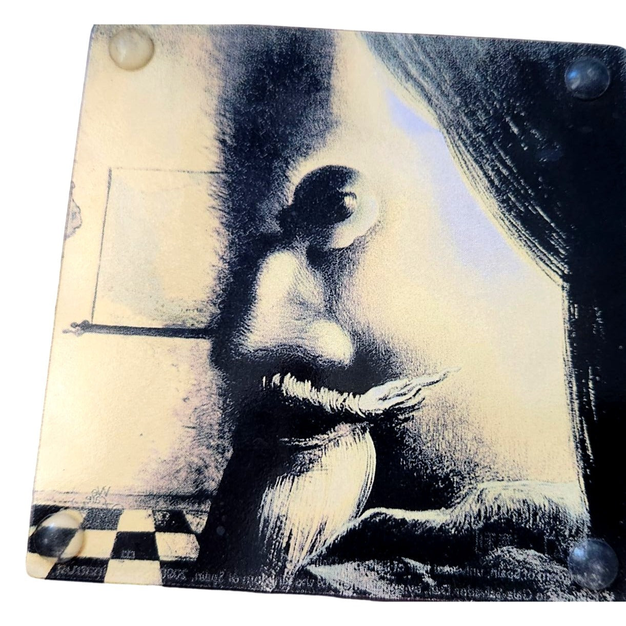 Glass Coasters Salvador Dali's Artwork Graphics  4 " x  4 "  Set of 4  Rubber Feet