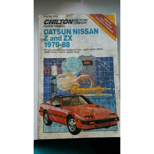 1970- 1988  Chilton's Datsun Datsun Nissan Z and ZX Repair Manual  #6932