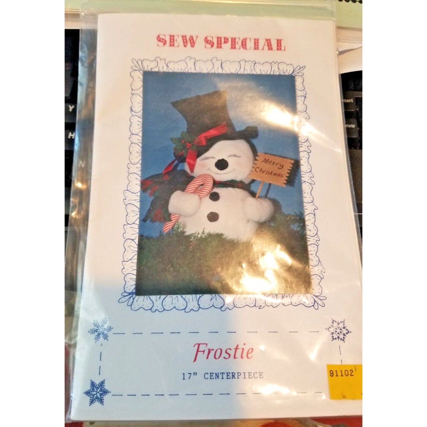 Craft Pattern Sew Special Frostie 17" Centerpiece Pattern  1986