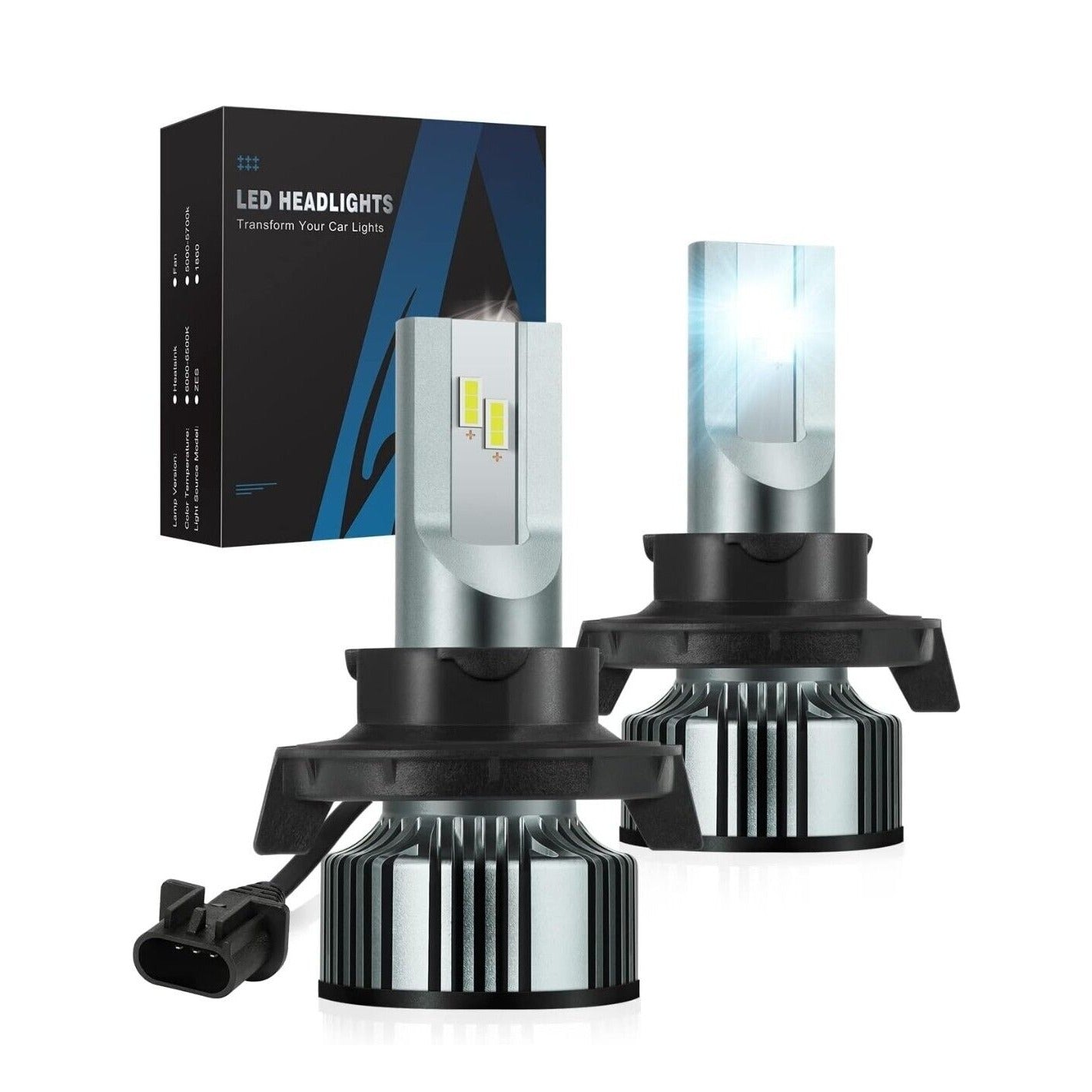 Partsam 9008/H13 LED Headlight Bulb, 25000LM 120W 6500K Cool White High Beam/Low