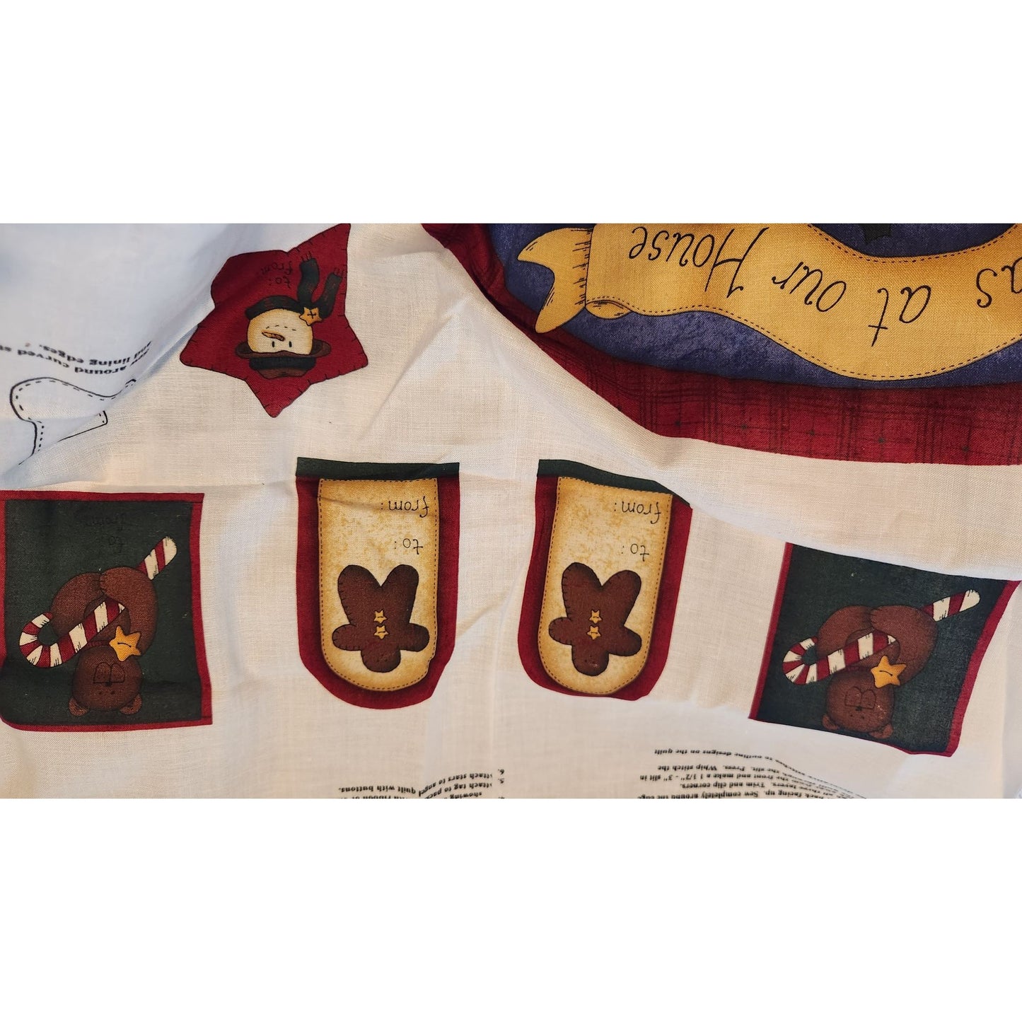 Craft Kit Whispering Pines Christmas Panel 36 x 60 Make several items applique