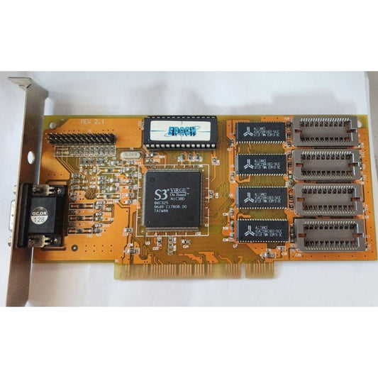 PCI Video card S3 ViRGE BNX 8400-00-00 Epoch Rev 2.1VGA