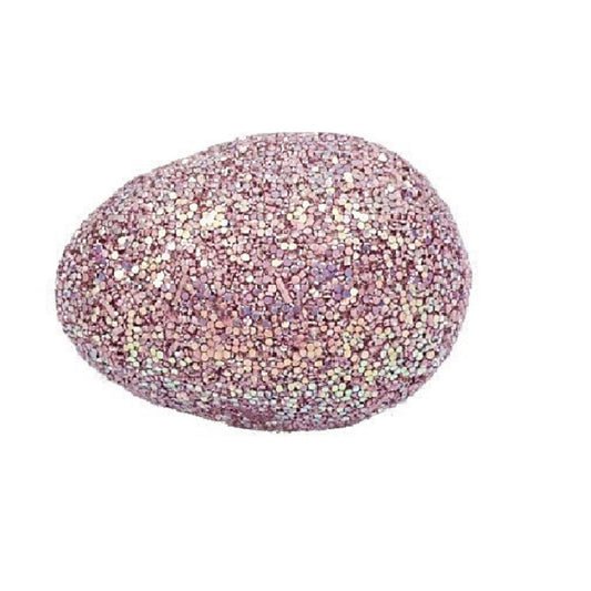 Easter Sparkling Egg  Pink Small 1.75"  x 2.25"  Embellished Beads Glitter Gem