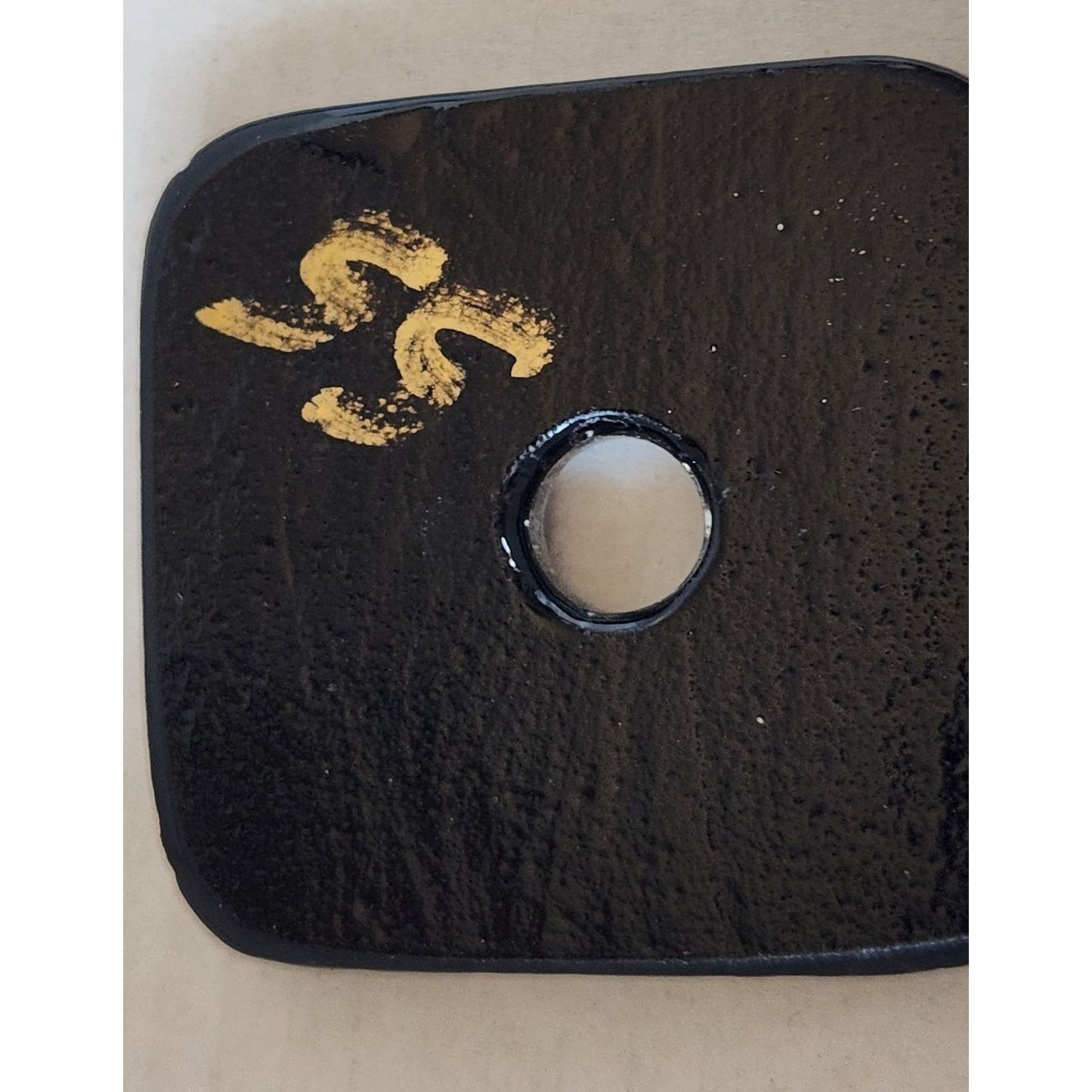 Dichondra Glass for Pendant Necklace 50 mm x 55 mm Purple Green Blue 44 Grams