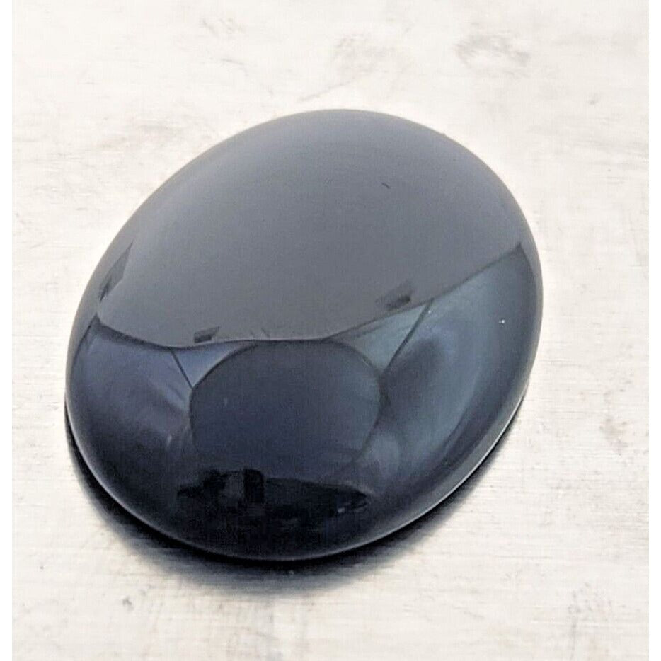 Gemstones Loose Black Onyx Cabochon 6.6 gr Pendant Size 24 mm x 32 mm