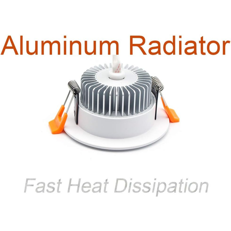 3 inch Dimmable LED Recessed Lighting, 5W Retrofit Downlight, 6000K Daylight White, CRI 80 with LED Driver, as AC 110V Ceiling Light Fixtu