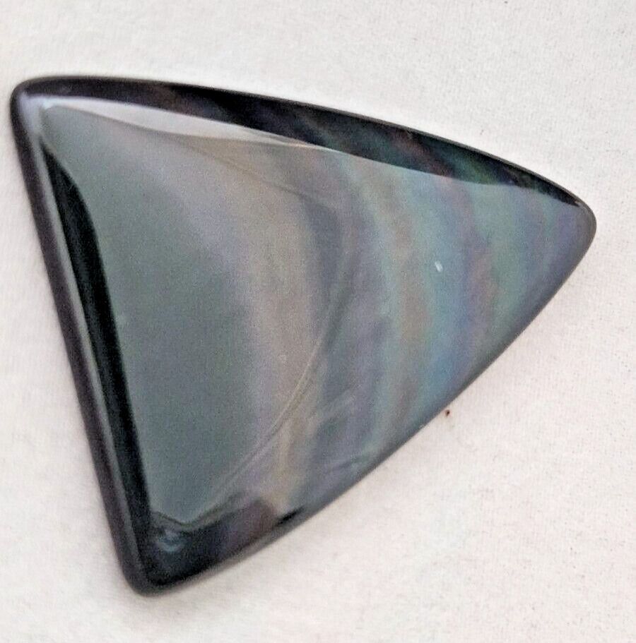 Gemstones Loose Obsidian  Cabochon 8.9 gr Pendant Size 40 mm x 32 mm x 5 mm