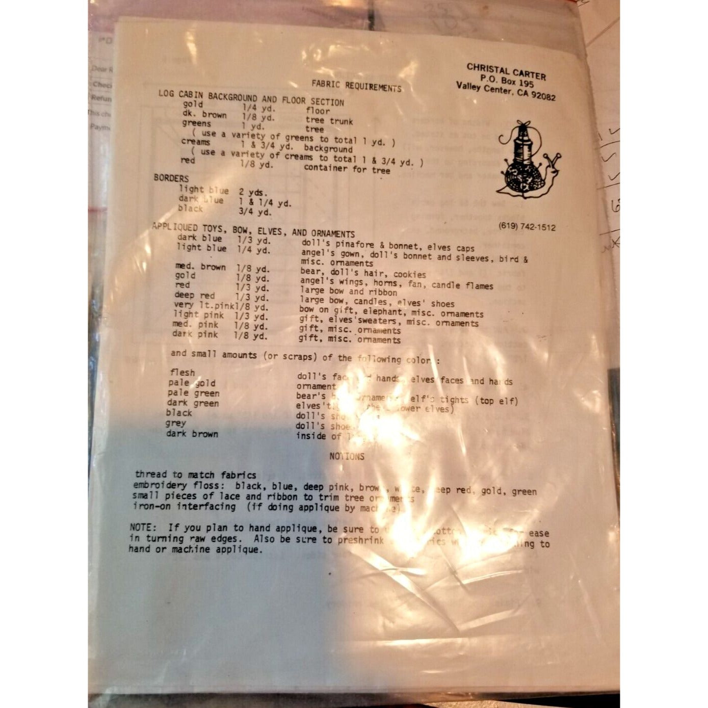 Craft Pattern The Sugarplum Tree Victorian Look Quilt 1985  Instructions