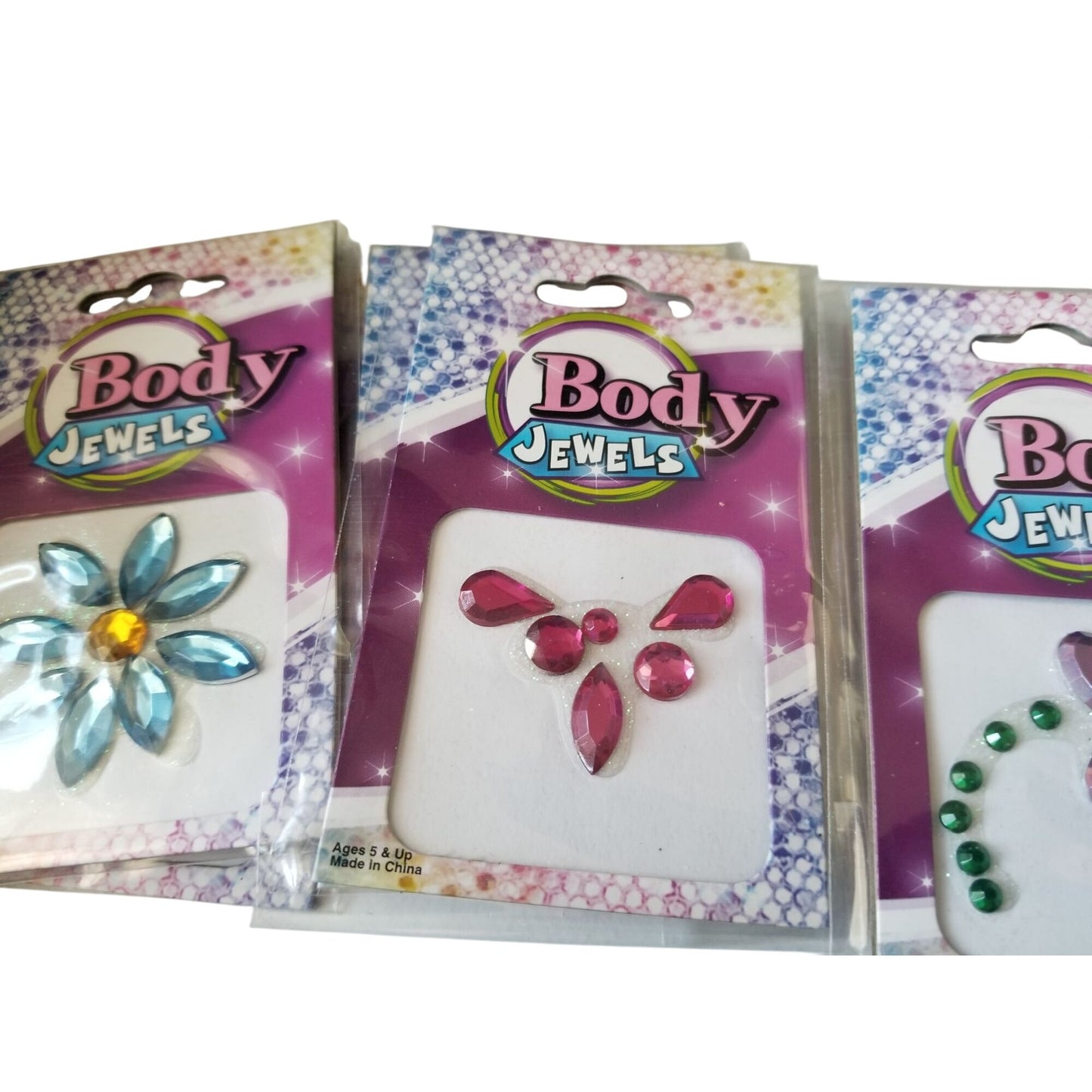 Jewelry Body Jewelry 12 2 each 6 Designs Peel and Stick 1 1/2 " to 2"
