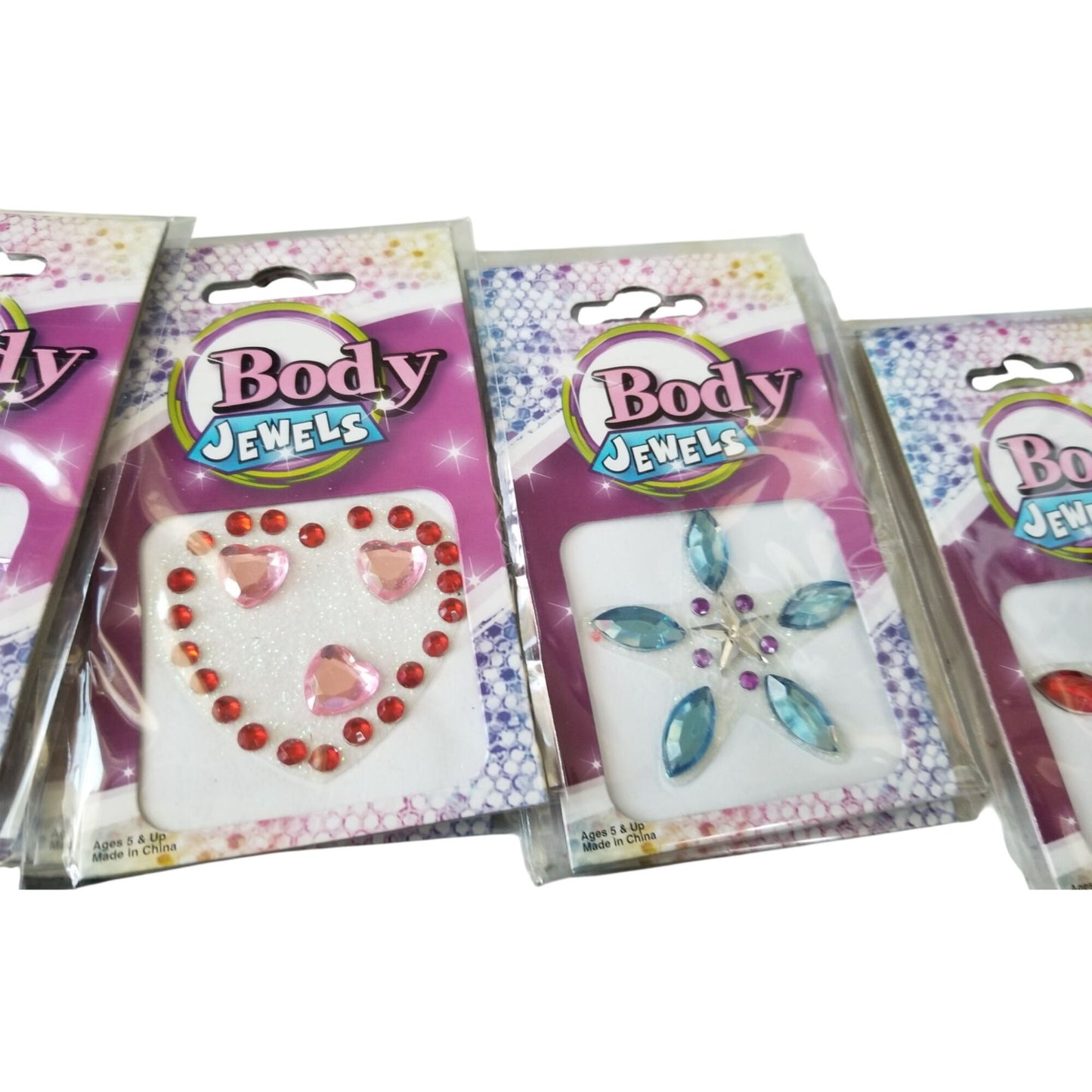 Jewelry Body Jewelry 12 2 each 6 Designs Peel and Stick 1 1/2 " to 2"