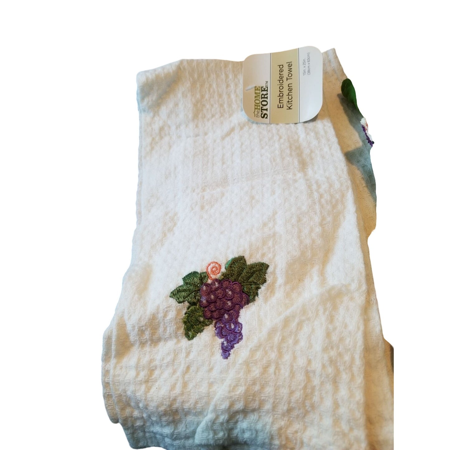 Kitchen Towel Grapes 4 piece 2 Dish Cloth Pot Holder 2 White Grape Towels