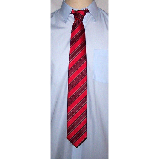 Tie Men's 100 % Silk  Neck Tie Roma Holiday Red Gold Black Stripes Black lable