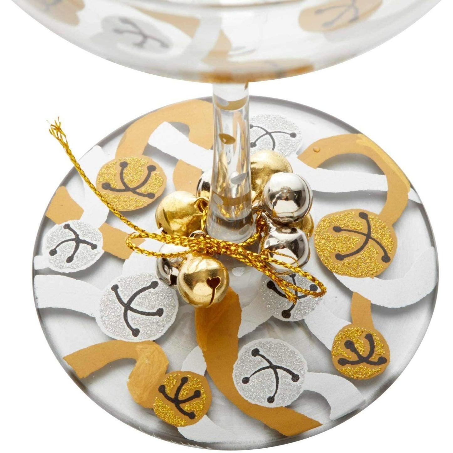 Lolita Wine Glass Love My Wine  Jingle Bells Cocktail Coupe Glass, 9 Ounce