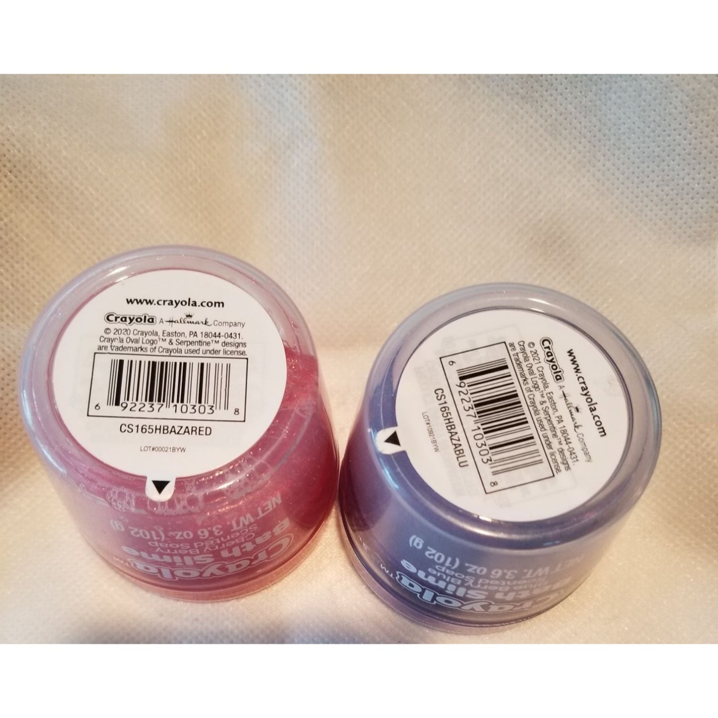 Crayola Bath Slime Scented Soap, Cherry Berry & Blue Berry Blue Pack Of 2 3.6 oz Each