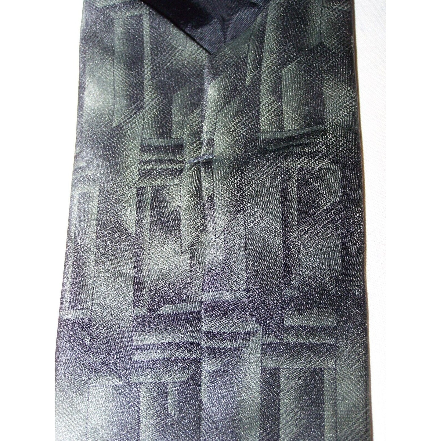 Tie Men's Polyester Neck Tie Brown Black Geometric Puritan Made in U S A