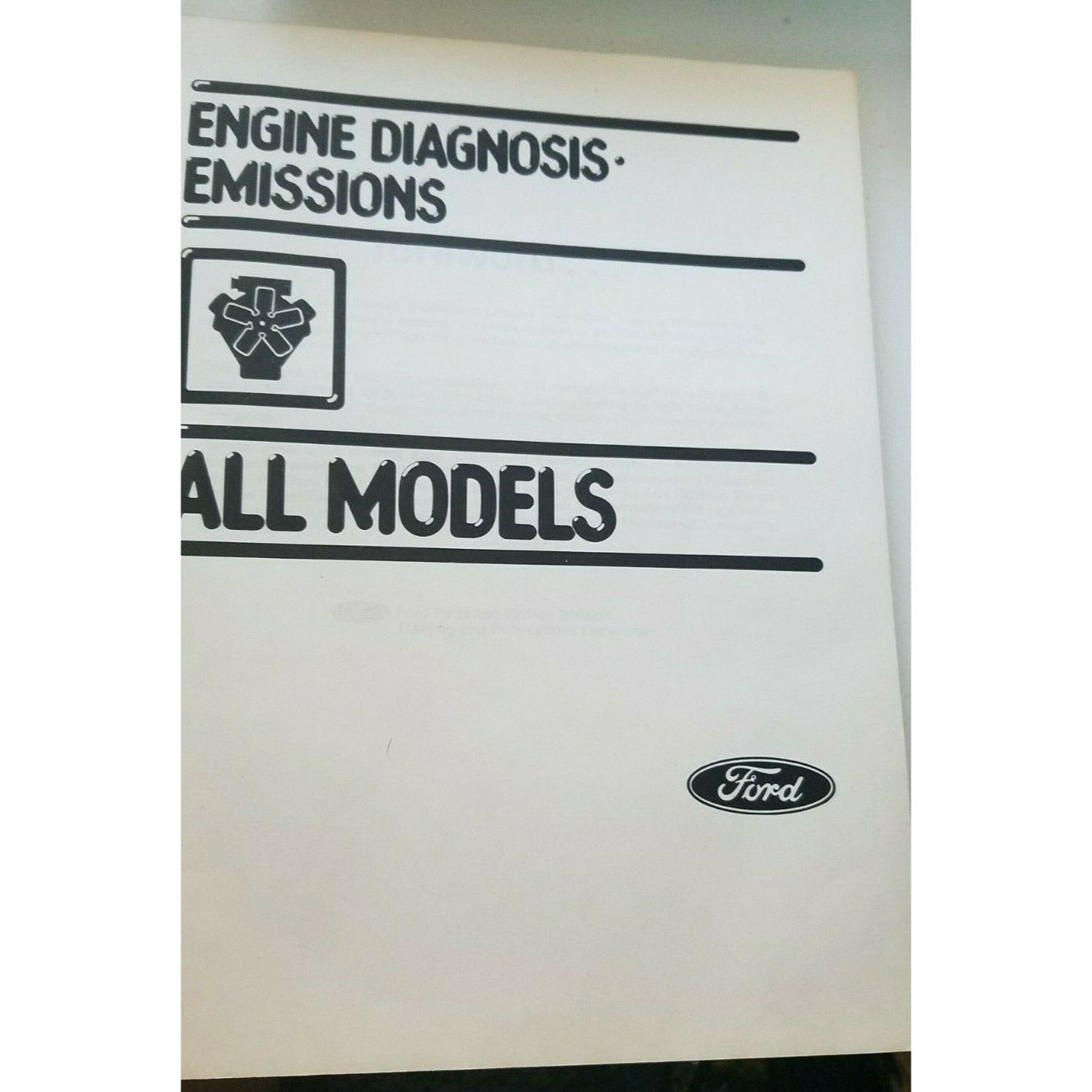 1980  Ford  Car Shop Manual Engine Diagnosis Emissions All Models