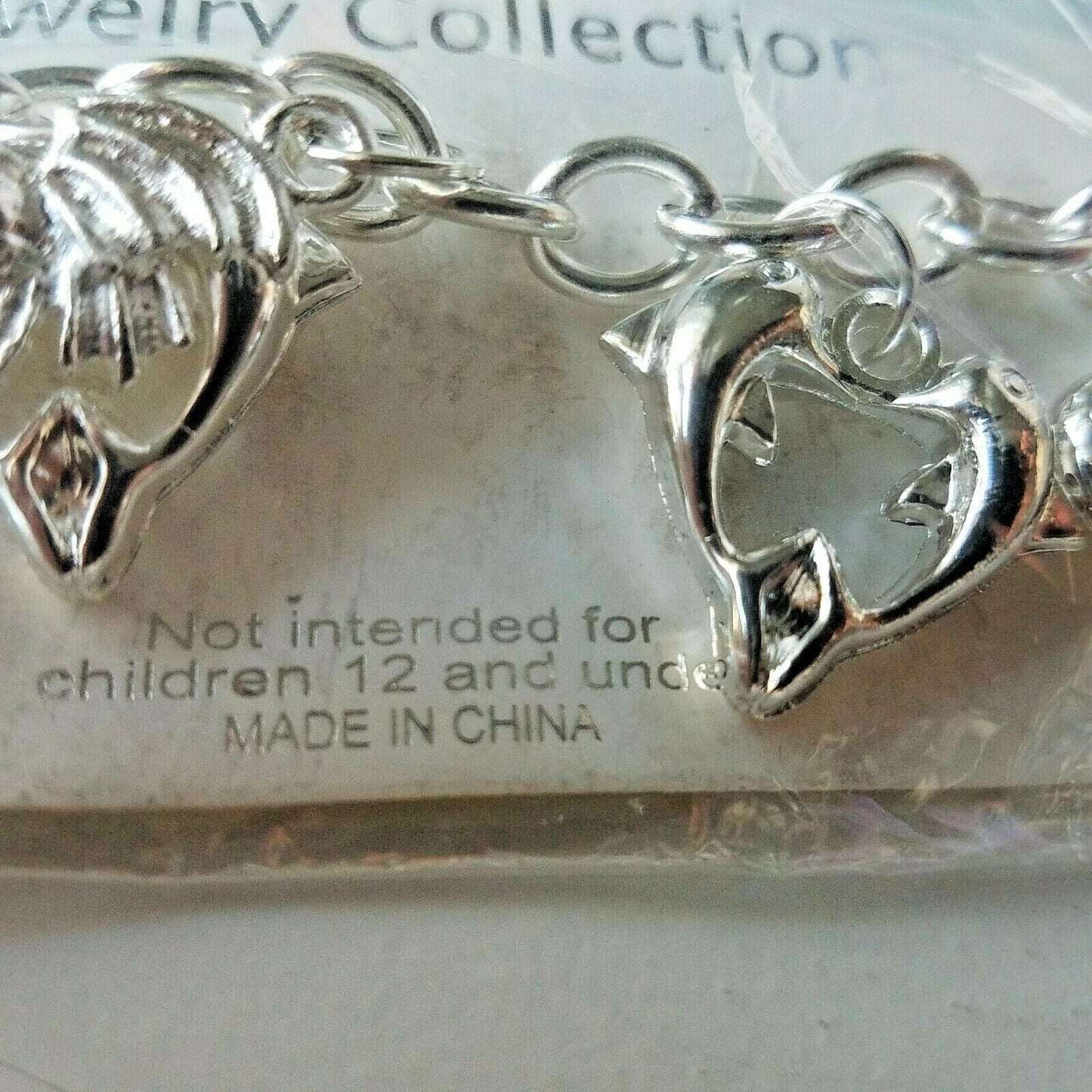 Jewelry Charm Bracelet Hearts Peace Signs Silver Fashion 8"