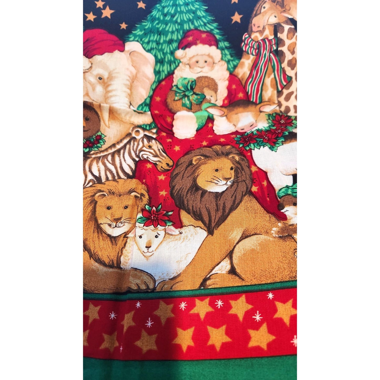 Craft Kit Holiday Napkin Panels 10 Pieces 23" x 17" Santa Tree Star Mouse Tiger Lion Elephant Zebra Lamb