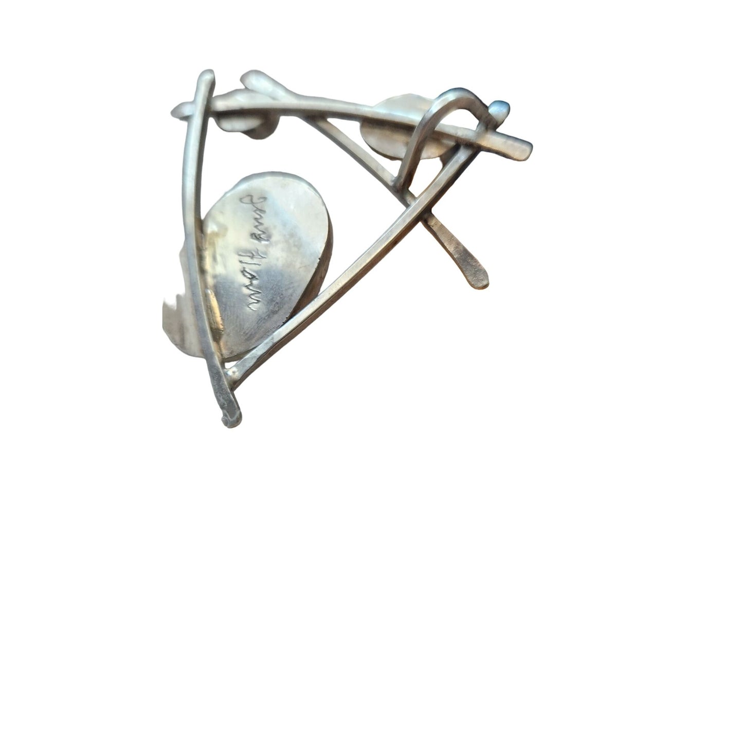 Pendant  Triangle Shape Ruby, Utah Jasper, Australian Variscite Pendant 17.2 Grams 925 Silver  60mm x 55mm Jewelry