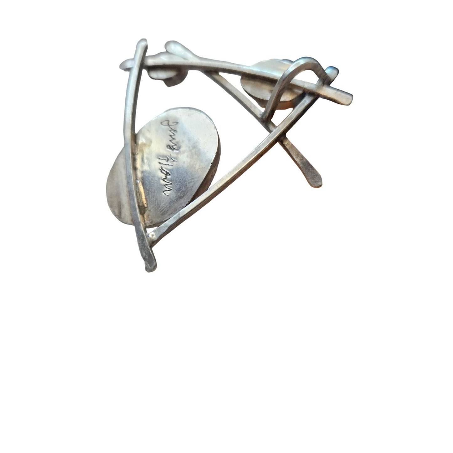 Pendant  Triangle Shape Ruby, Utah Jasper, Australian Variscite Pendant 17.2 Grams 925 Silver  60mm x 55mm Jewelry