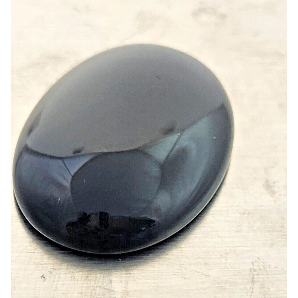 Gemstones Loose Black Onyx Cabochon 6.6 gr Pendant Size 24 mm x 32 mm