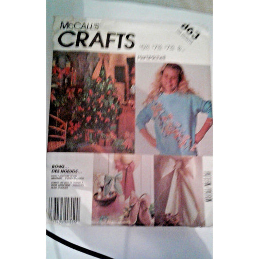 Pattern McCall's #  863 Craft Bows Many Sizes Holiday Clothing Decoration Wreath