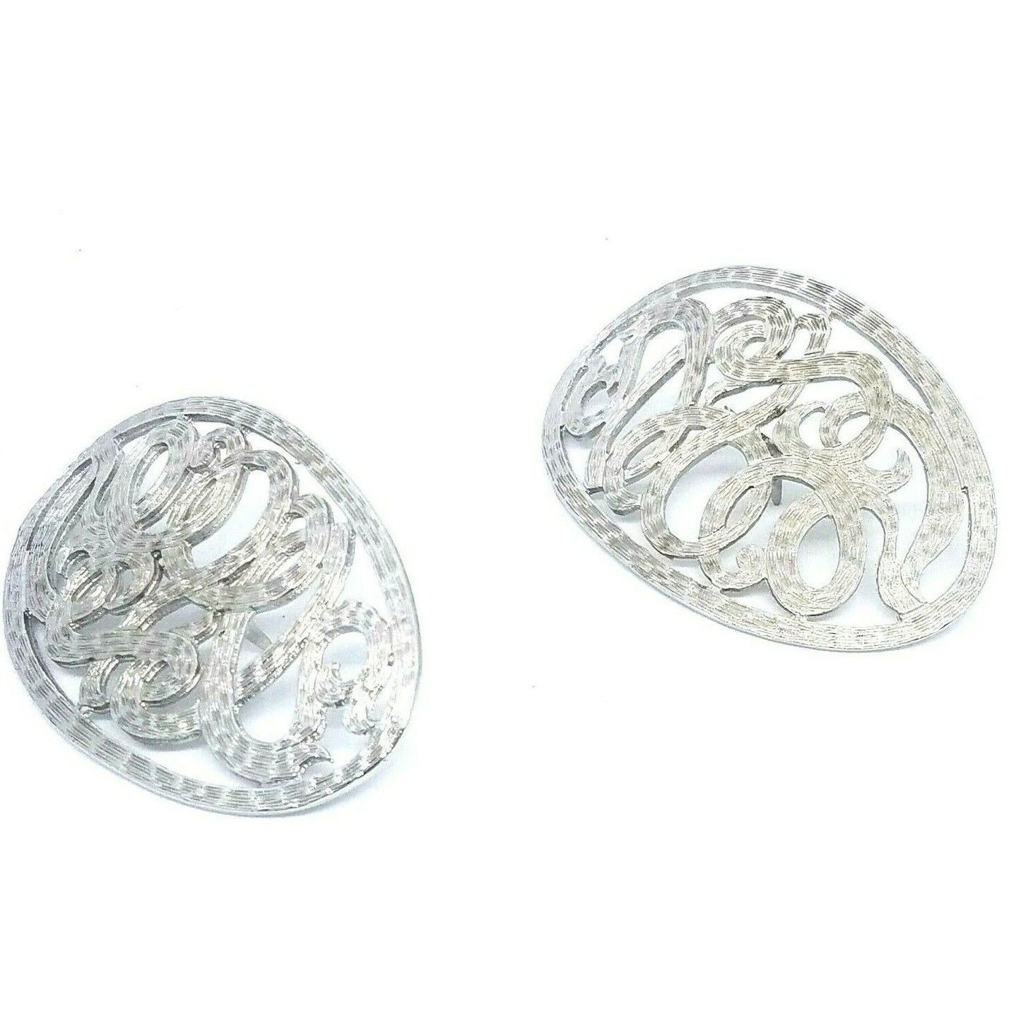 Shoe Clip Vintage 1950's Silver 2 1/4 " Long  1 " Wide
