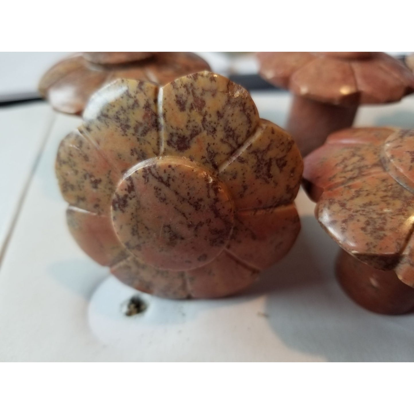 Vintage Draw Pulls Natural Stone By Tradewinds Design Made In India Set Of 6
