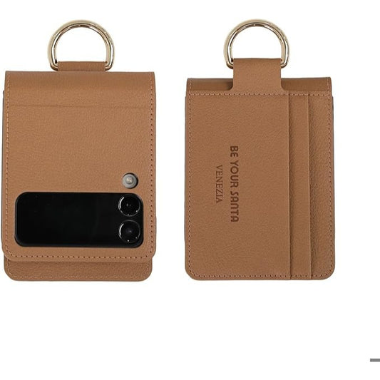 Be Your Santa Samsung Galaxy Z Flip 9 Wallet Case with Card Holder Camera Cover & Hinge Protection Card Wallet with Ring Holder & Wireless C