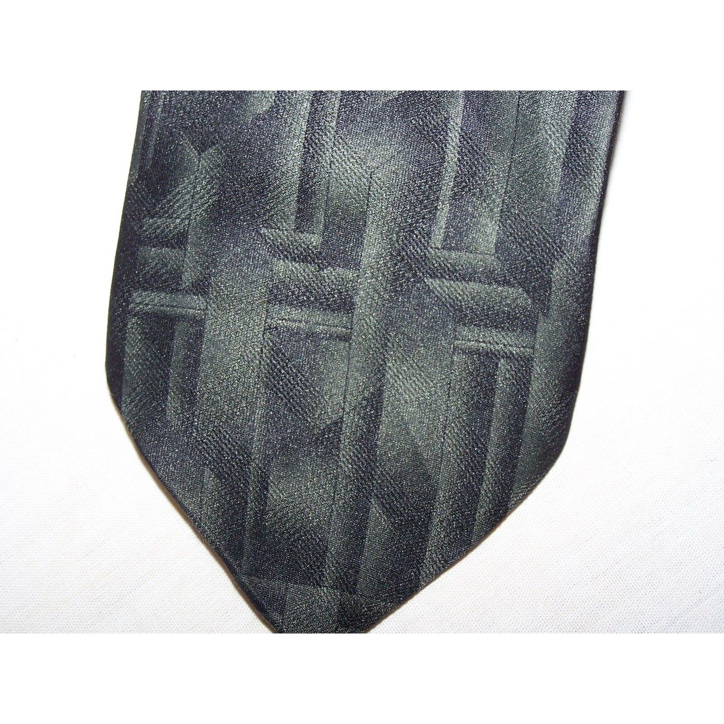 Tie Men's Polyester Neck Tie Brown Black Geometric Puritan Made in U S A