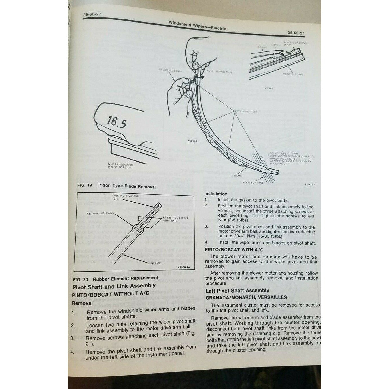 1980  Ford  Shop Manual Electrical Pinto Bobcat Mustang Capri Granada Monarch