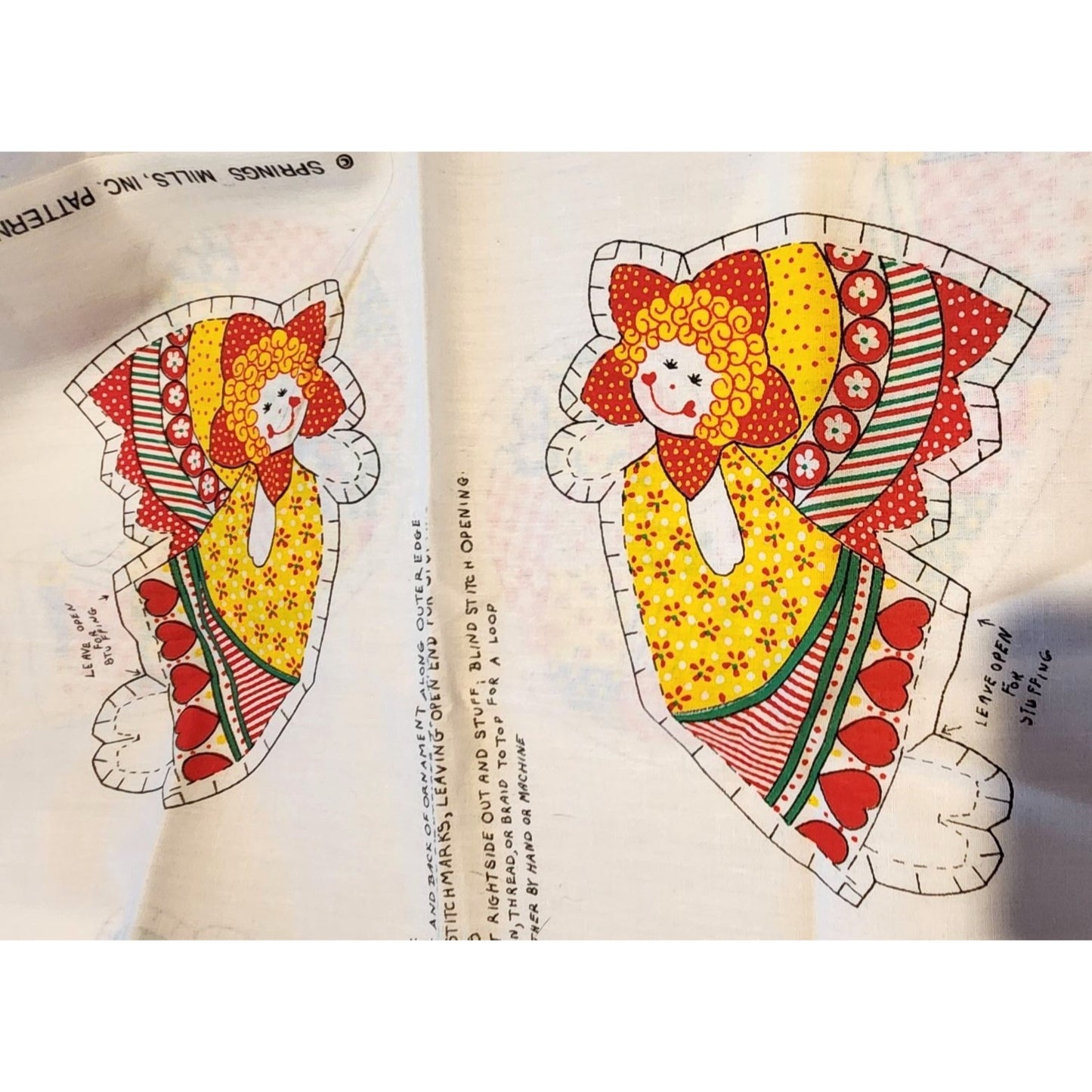 Craft Kit Ornaments Springs Mills, Inc. Pattern 4162  Tree Candy Cane Angel Santa Doll Bell  16" x 44"