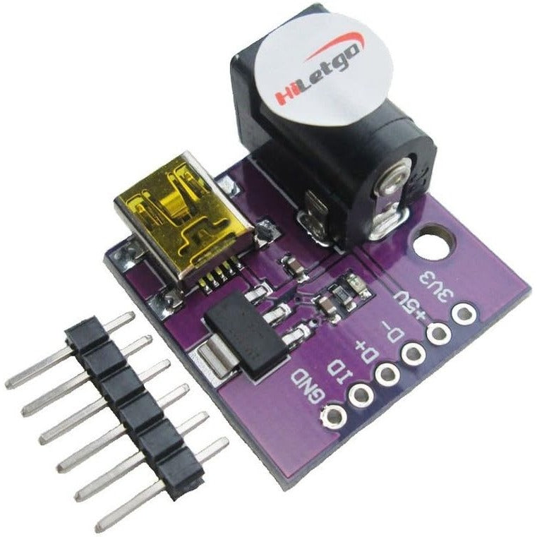 HiLetgo 5pcs AMS1117-3.3V Power Supply Module Mini USB DC Dual Charging Port 5V/3.3V