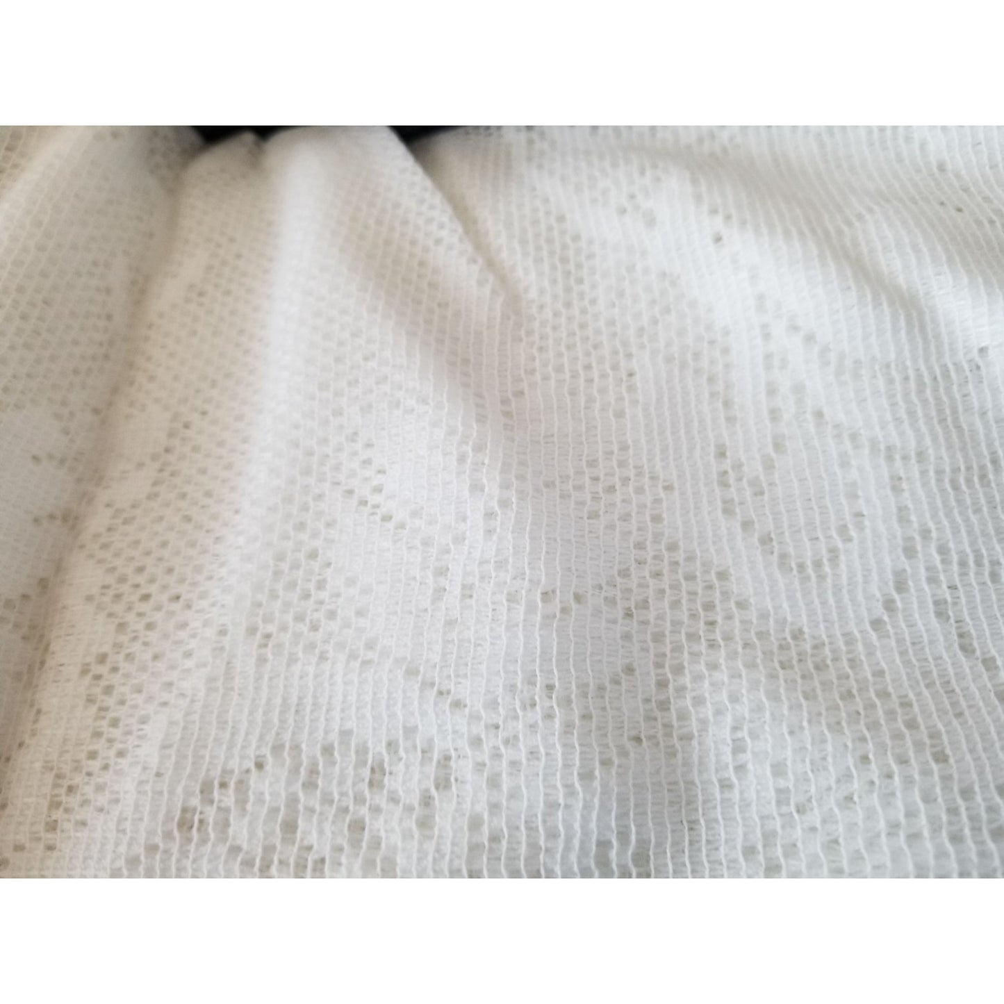Material  White Netting Lace  Big Flowers 80" x 56"  Cotton Dress Crafting