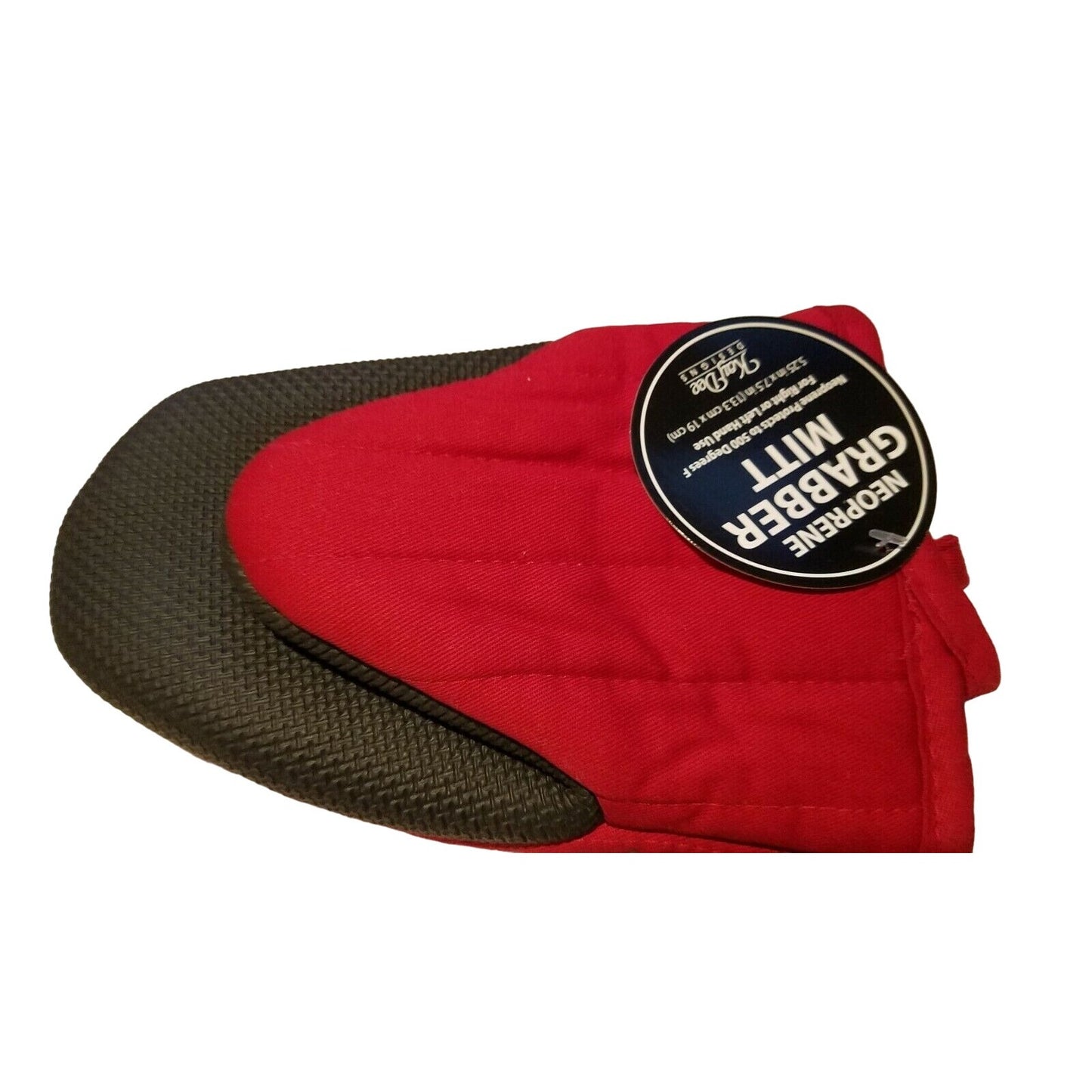 Kitchen  Basics Red Neoprene Grabber Mitt 7 in x 5 in size fits snugly on hand