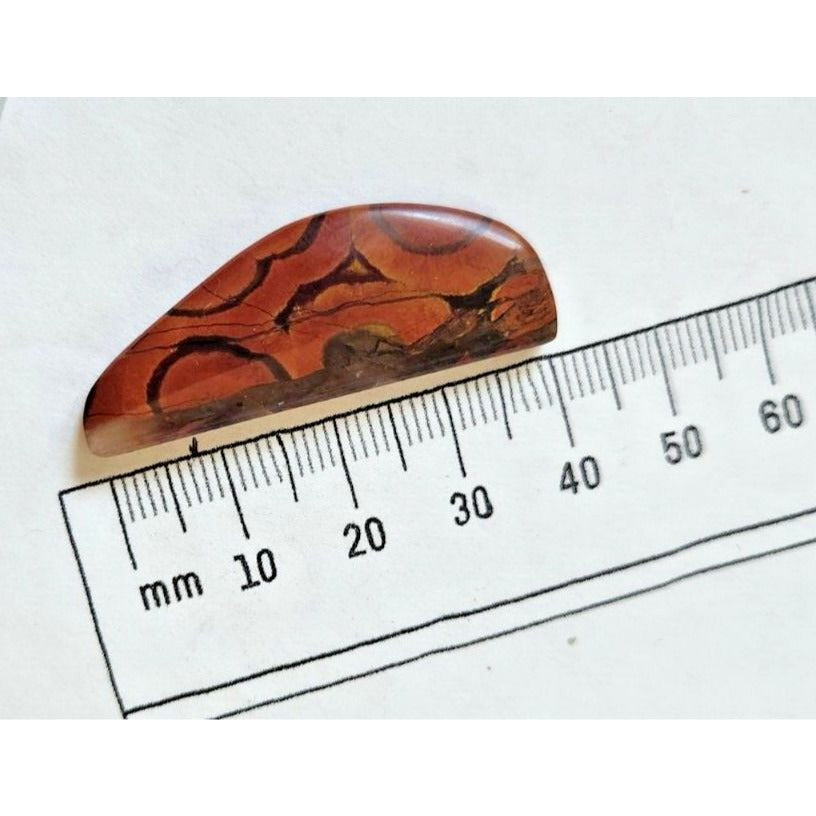 Gemstones Matched Pair Poppy Jasper 10 gr Earrings 50 ct Size 40mm x 10 mm