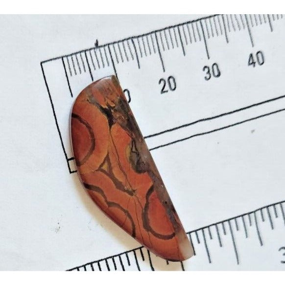 Gemstones Matched Pair Poppy Jasper 10 gr Earrings 50 ct Size 40mm x 10 mm