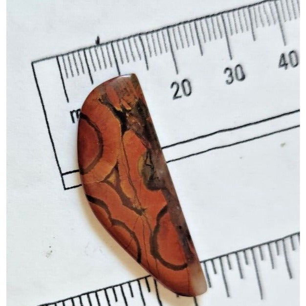 Gemstones Matched Pair Poppy Jasper 10 gr Earrings 50 ct Size 40mm x 10 mm