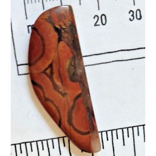 Gemstones Matched Pair Poppy Jasper 10 gr Earrings 50 ct Size 40mm x 10 mm