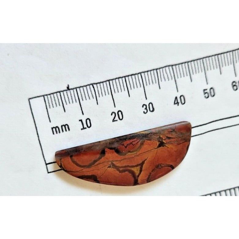 Gemstones Matched Pair Poppy Jasper 10 gr Earrings 50 ct Size 40mm x 10 mm