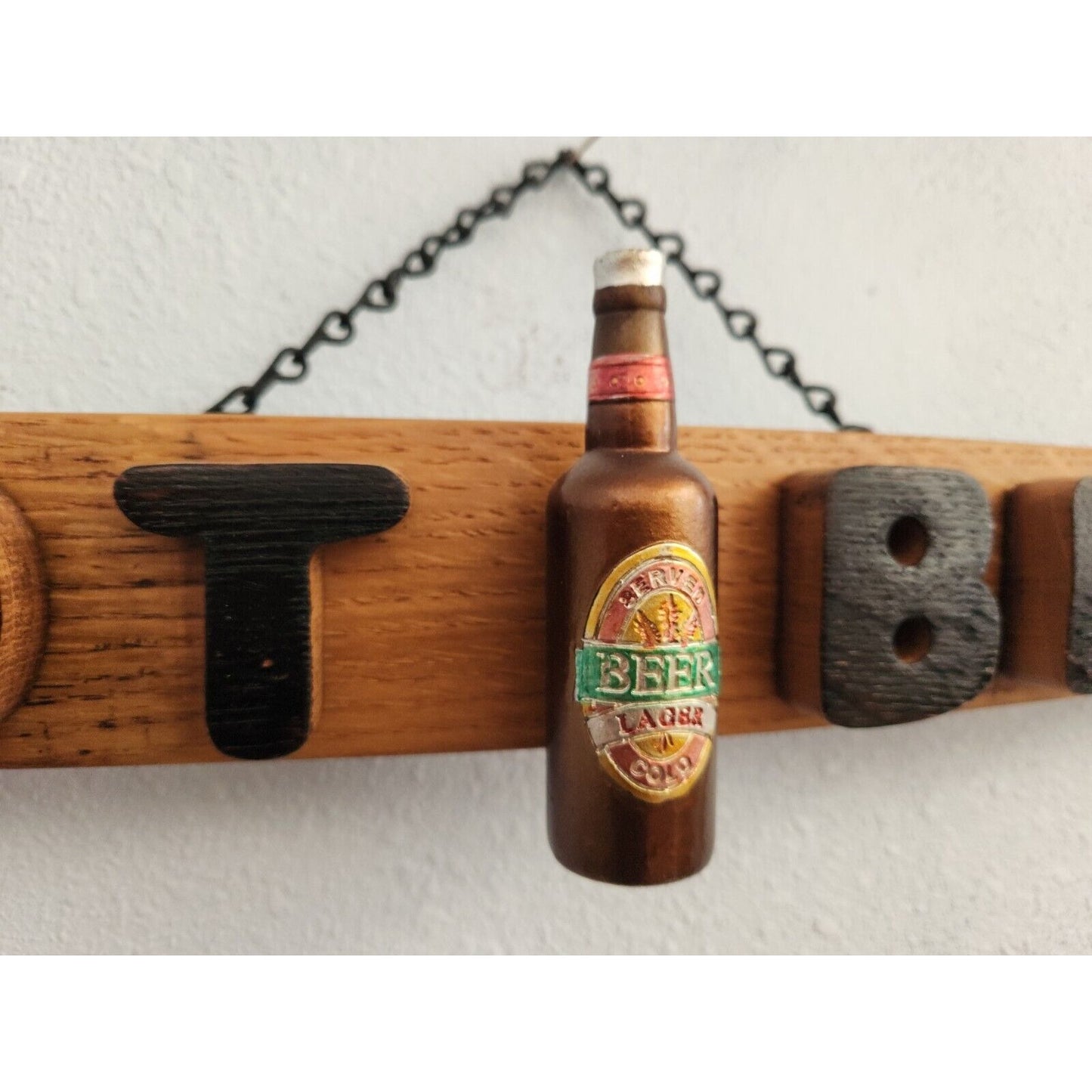 Wood Sign Wine Stave says " Got Beer  ", Beer Ornament, Letters Cut from Stave