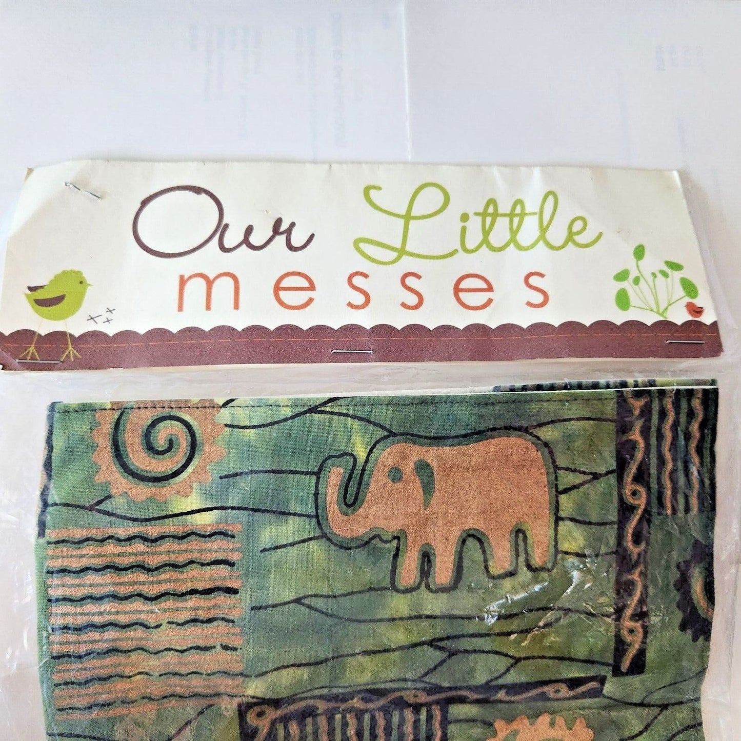 Our Little Messes Notebook Cover Reusable Elephants Wipe off  9.75"  x 7.5 "